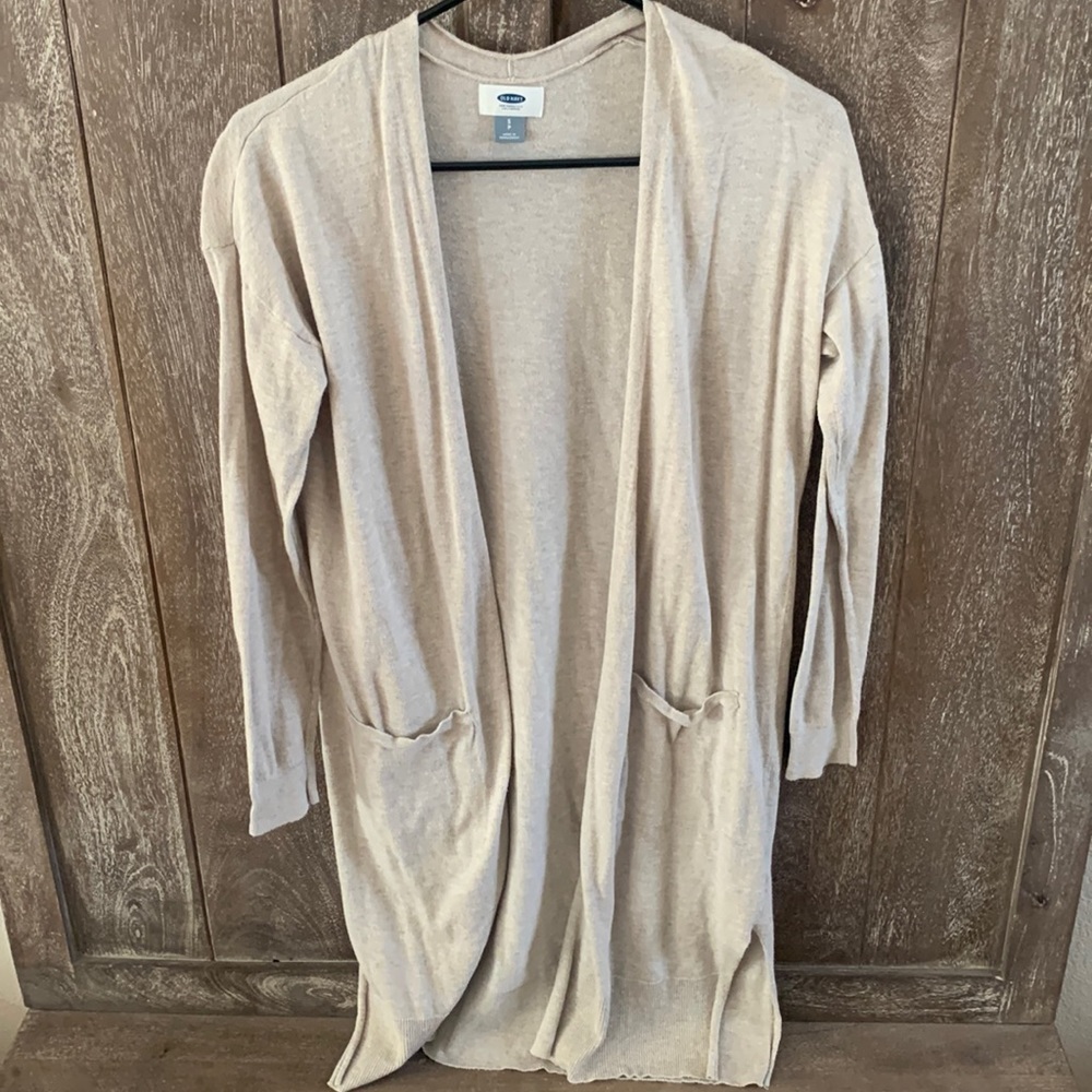Small Tan Old Navy Long Duster